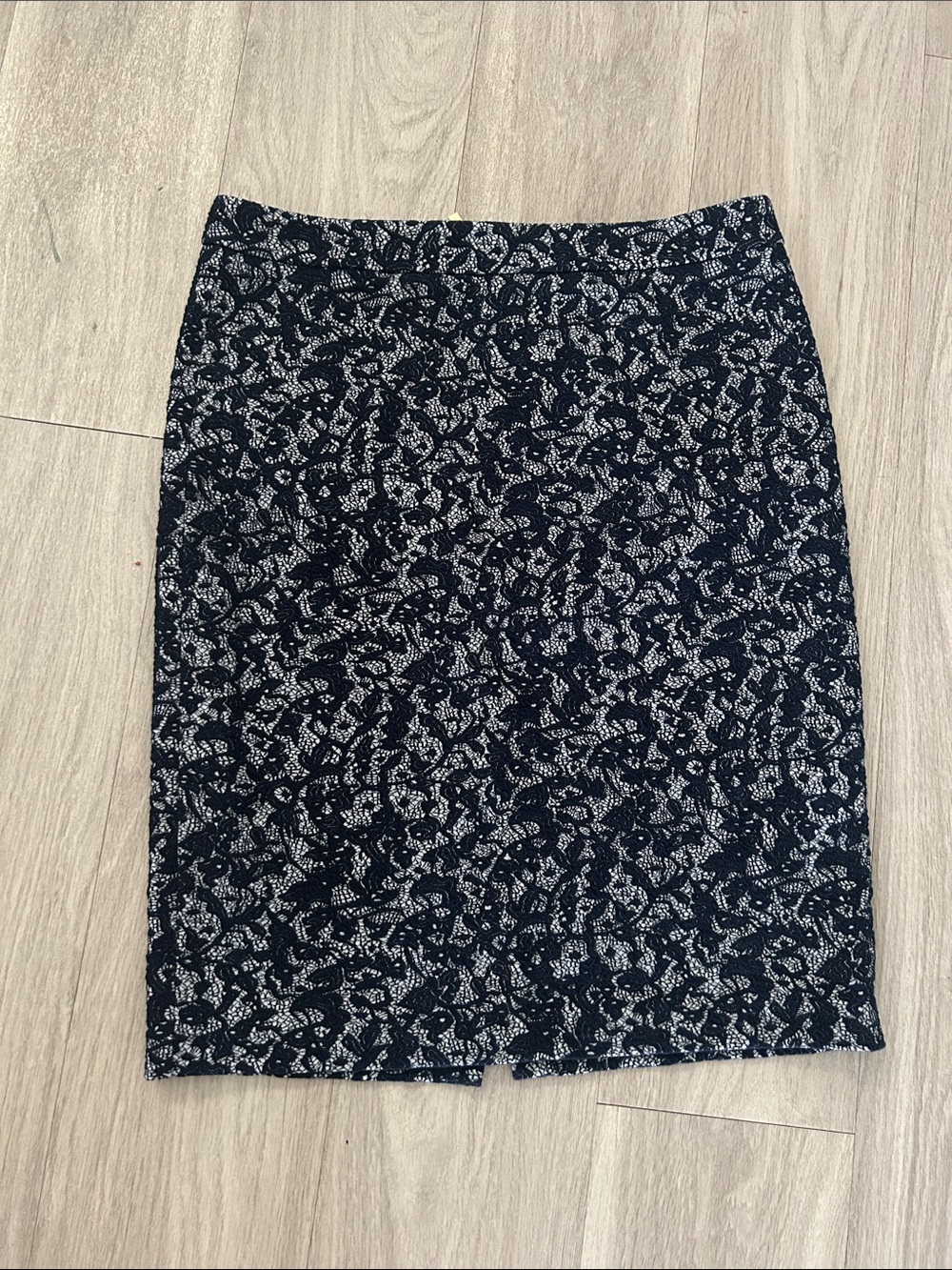 Michael Kors Navy Floral-Pattern Pencil Skirt